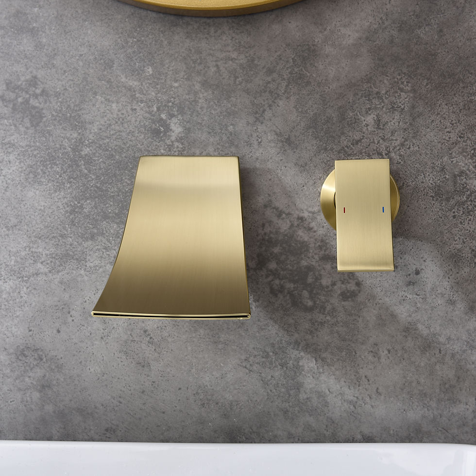 الصورة المصغرة: Wall Mount Widespread Bathroom Faucet