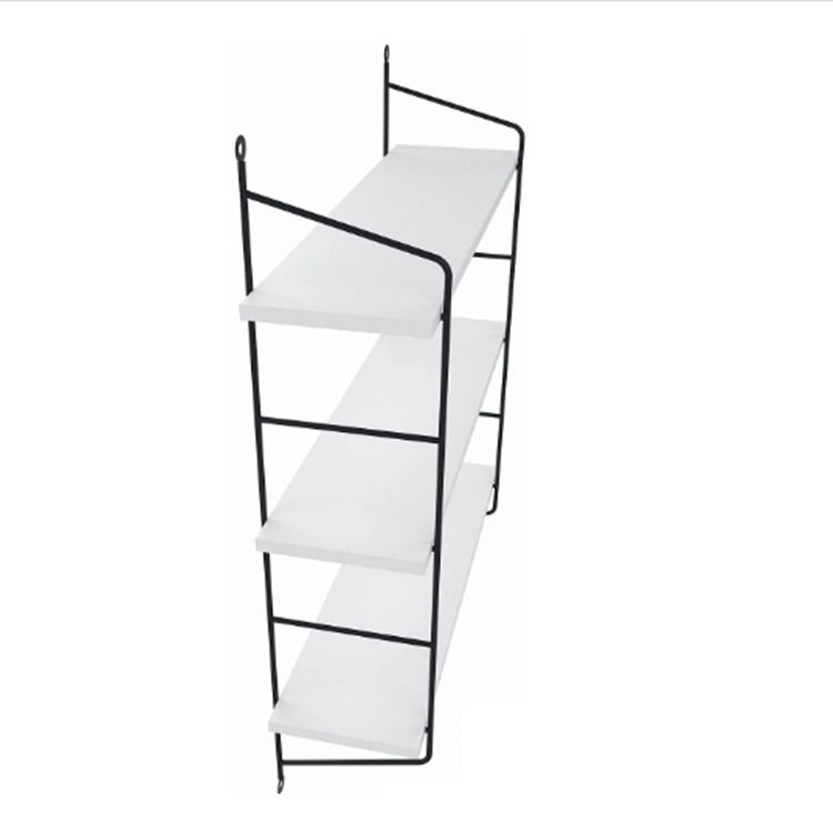 थंबनेल: Urban Minimalist Floating Shelf Wall-mounted Metal Frame - Trendy 3-tier Rack
