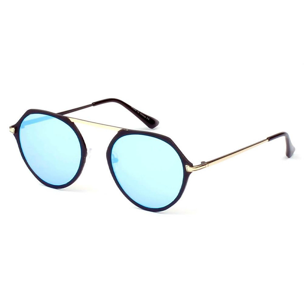 Thumbnail: DRESDEN | Modern Flat Top Slender Round Sunglasses