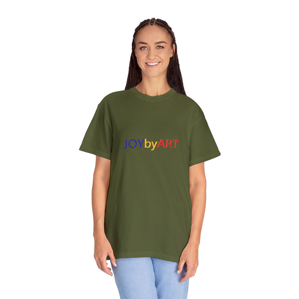 Miniaturbild: JOYbyART Garment-Dyed T-shirt - Unisex, Fresh Colors (Customizable)