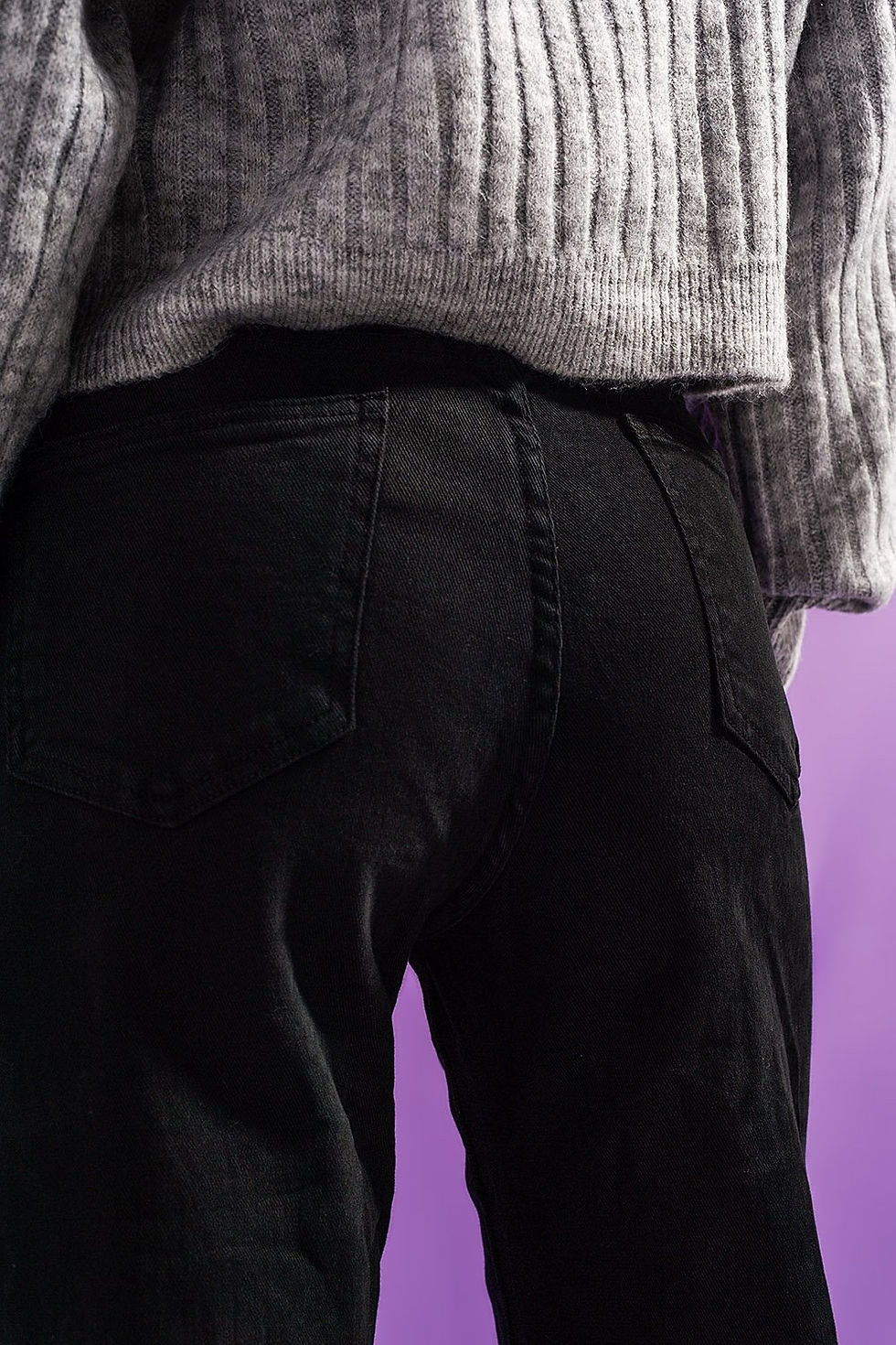 Миниатюра: Loose Straight Leg Jeans in Washed Black