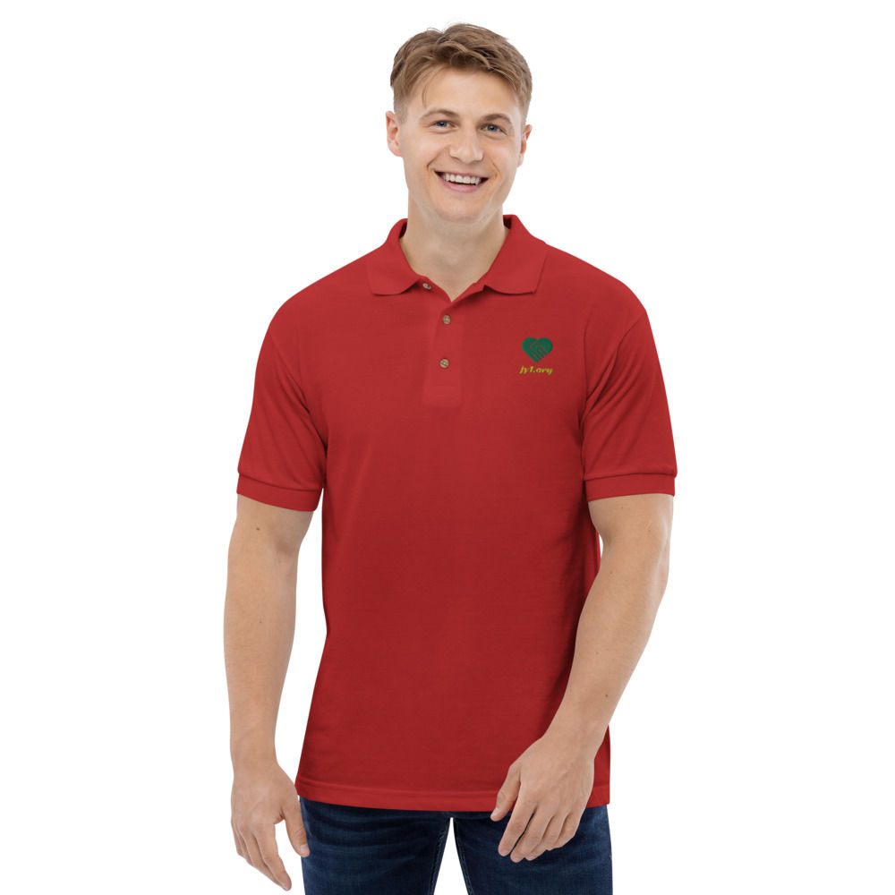 JY1 · Embroidered Heart Polo