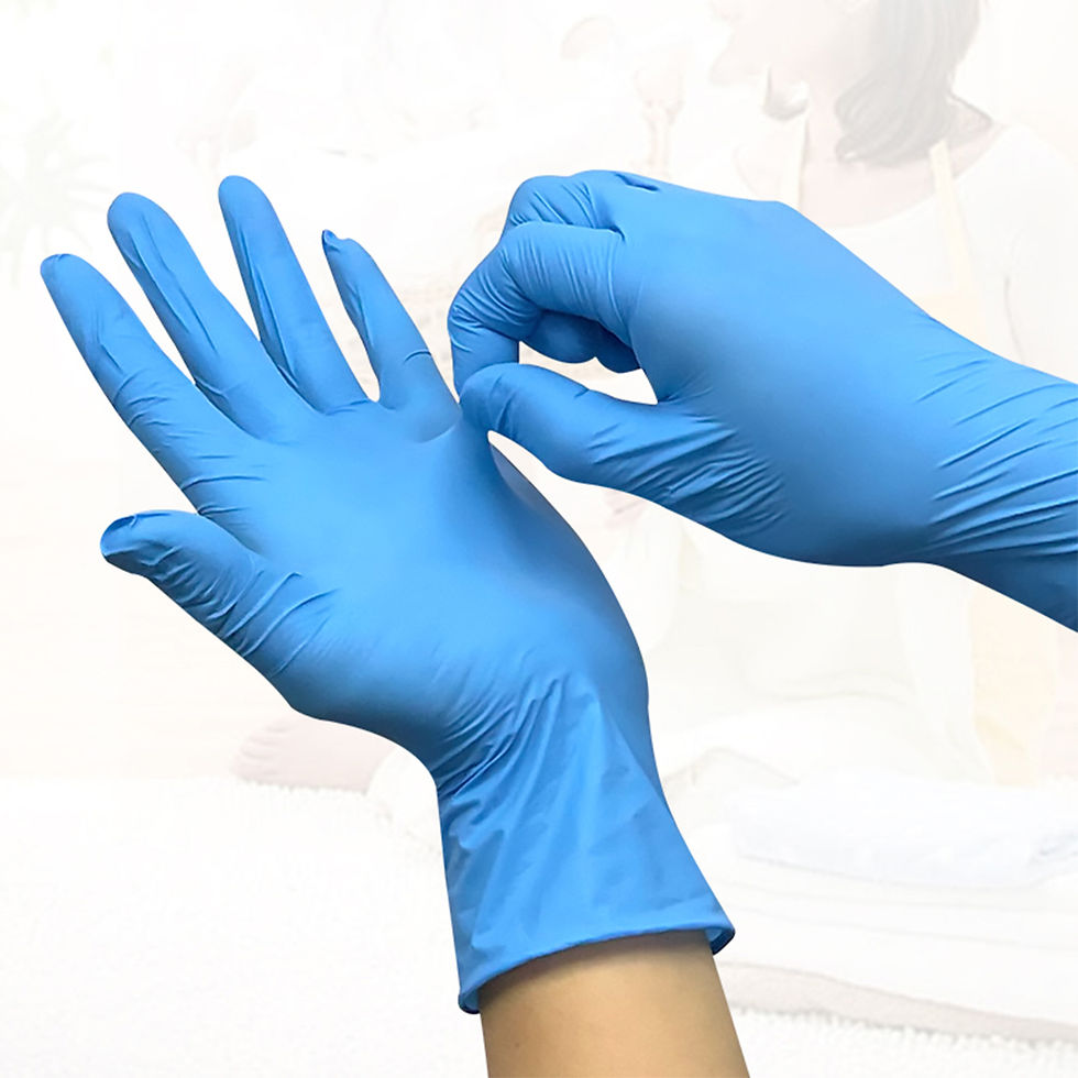 Thumbnail: Nitrile Exam Gloves - Large 3Mil Disposable Latex & Powder Free Medical Guantes