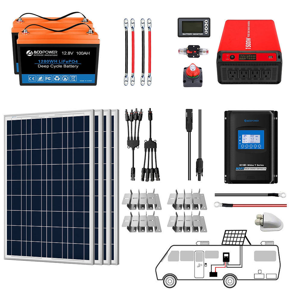 Miniatura: ACOPOWER Lithium Battery Solar Power System for RV Boat