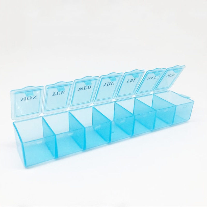 थंबनेल: 1pcs 3颜色片剂药物盒，持有储存组织者容器