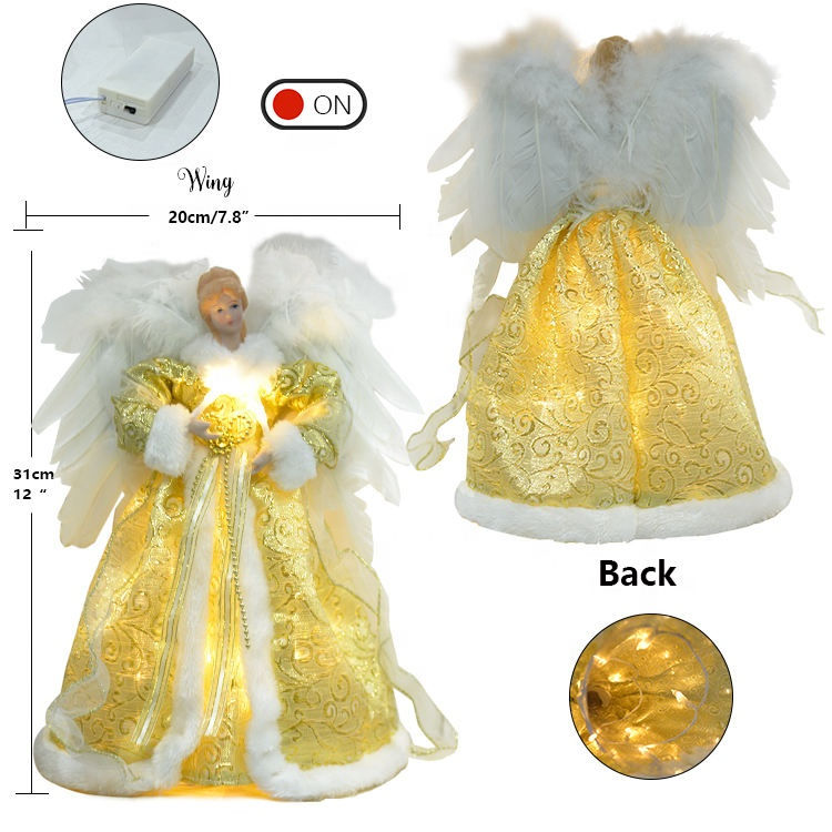 Thumbnail: Festive Angel Tree Topper for Christmas Decoration (Customizable)