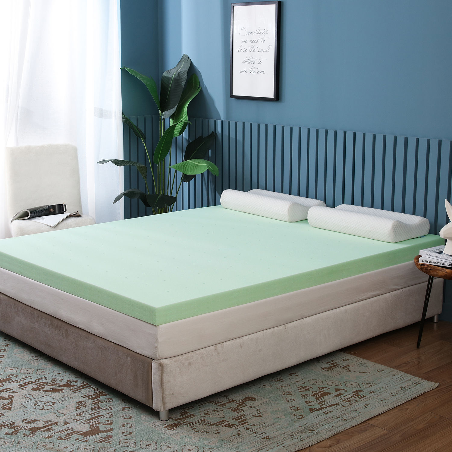3& Memory Foam Bed Mattress Topper-FULL
