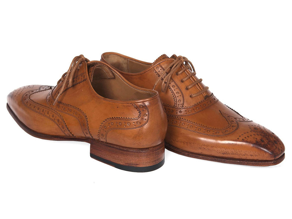 Thumbnail: 👞 Paul Parkman Cognac Wingtip Oxfords #5447(1)CGN