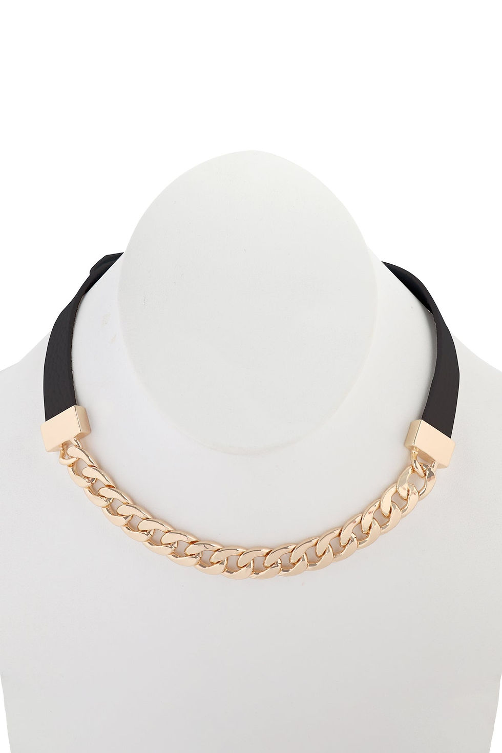 Thumbnail: Leather Chain Choker Bracelet
