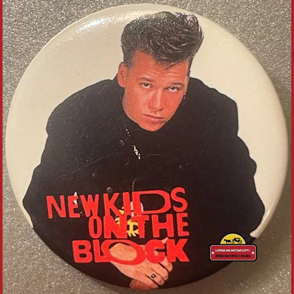 Vintage 1980s New Kids on the Block Pin, Donnie Wahlberg, Boston, MA NKOTB