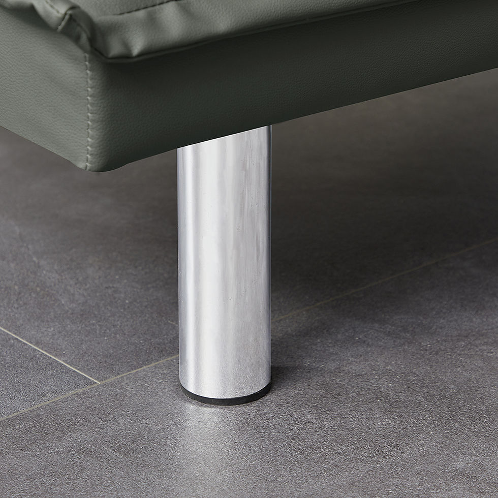 Thumbnail: PU Leather Sofa Bed Couch , Convertible Folding Futon Sofa Bed with Metal Legs.