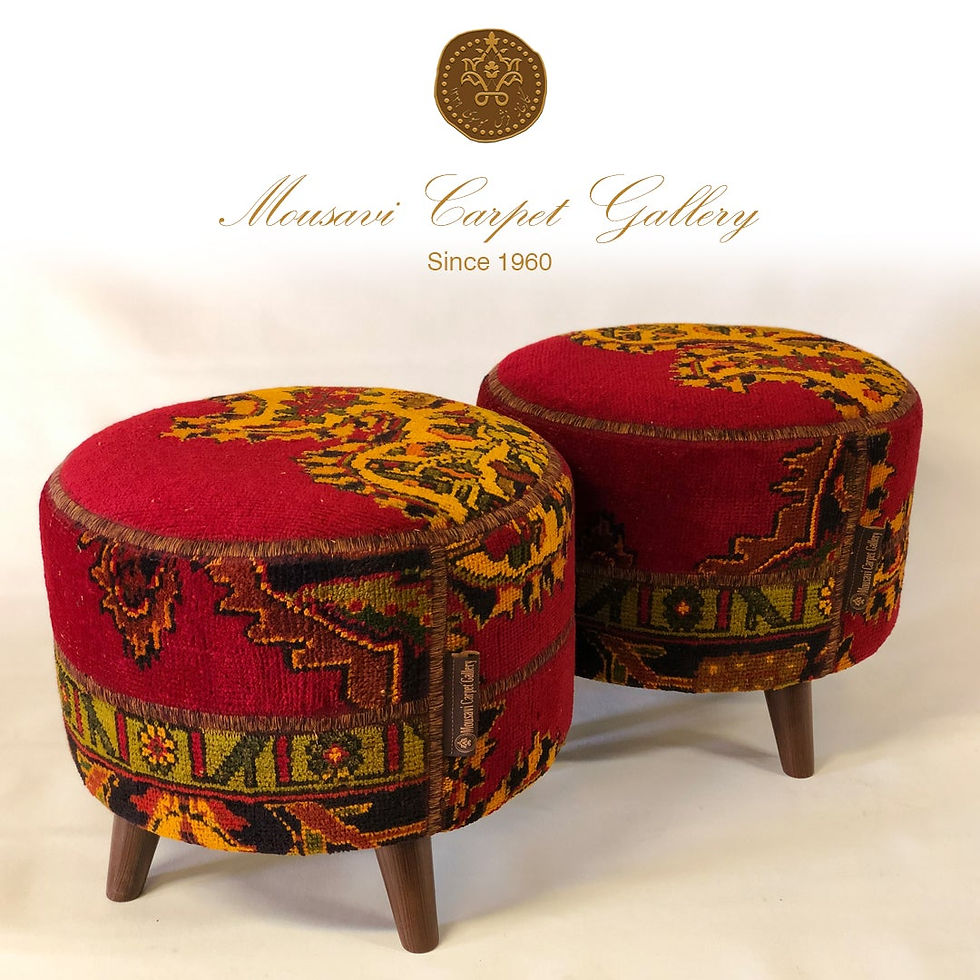 الصورة المصغرة: Handmade Pouf Ottoman Set