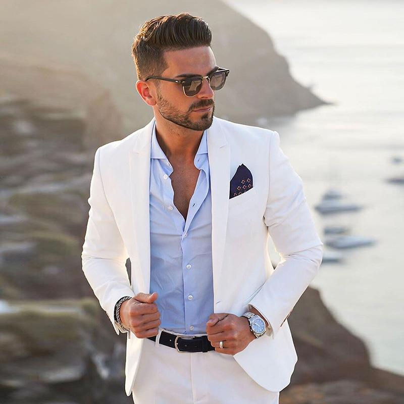 Thumbnail: ♂️ White Business Casual Suit (Customizable)
