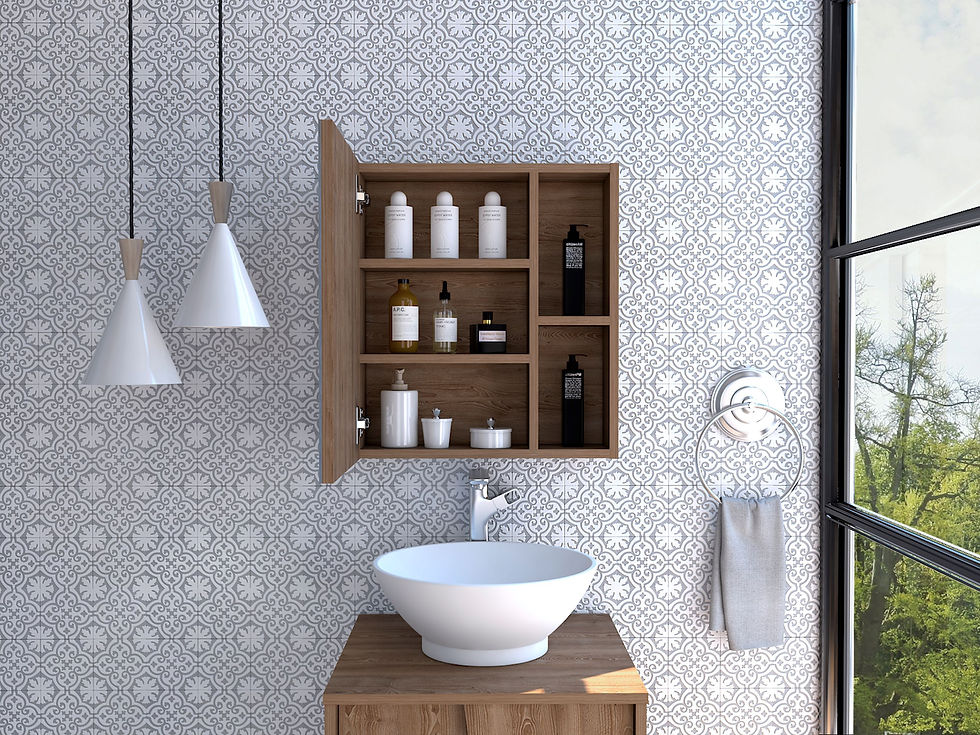 Thumbnail: iF. Medicine Cabinet + Mirror: 5 Internal Shelves - Pine #Cli.