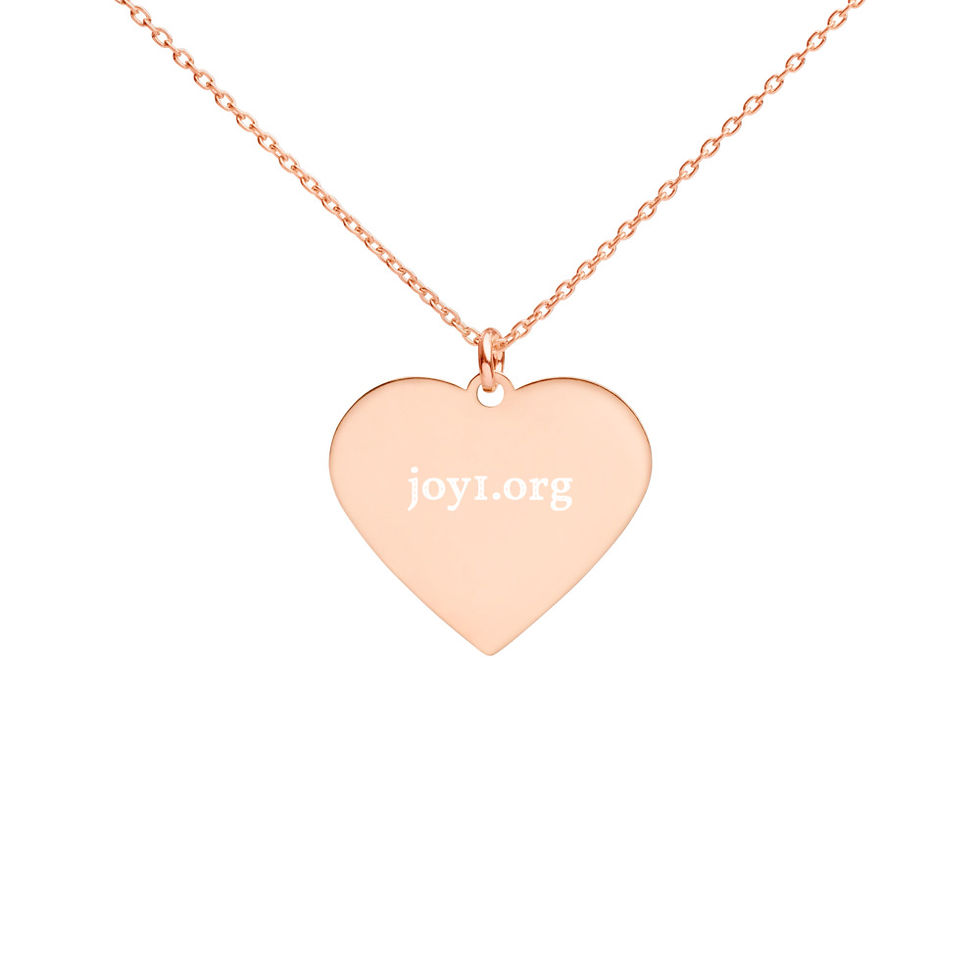 Thumbnail: Joy1.org Engraved Silver Heart Necklace