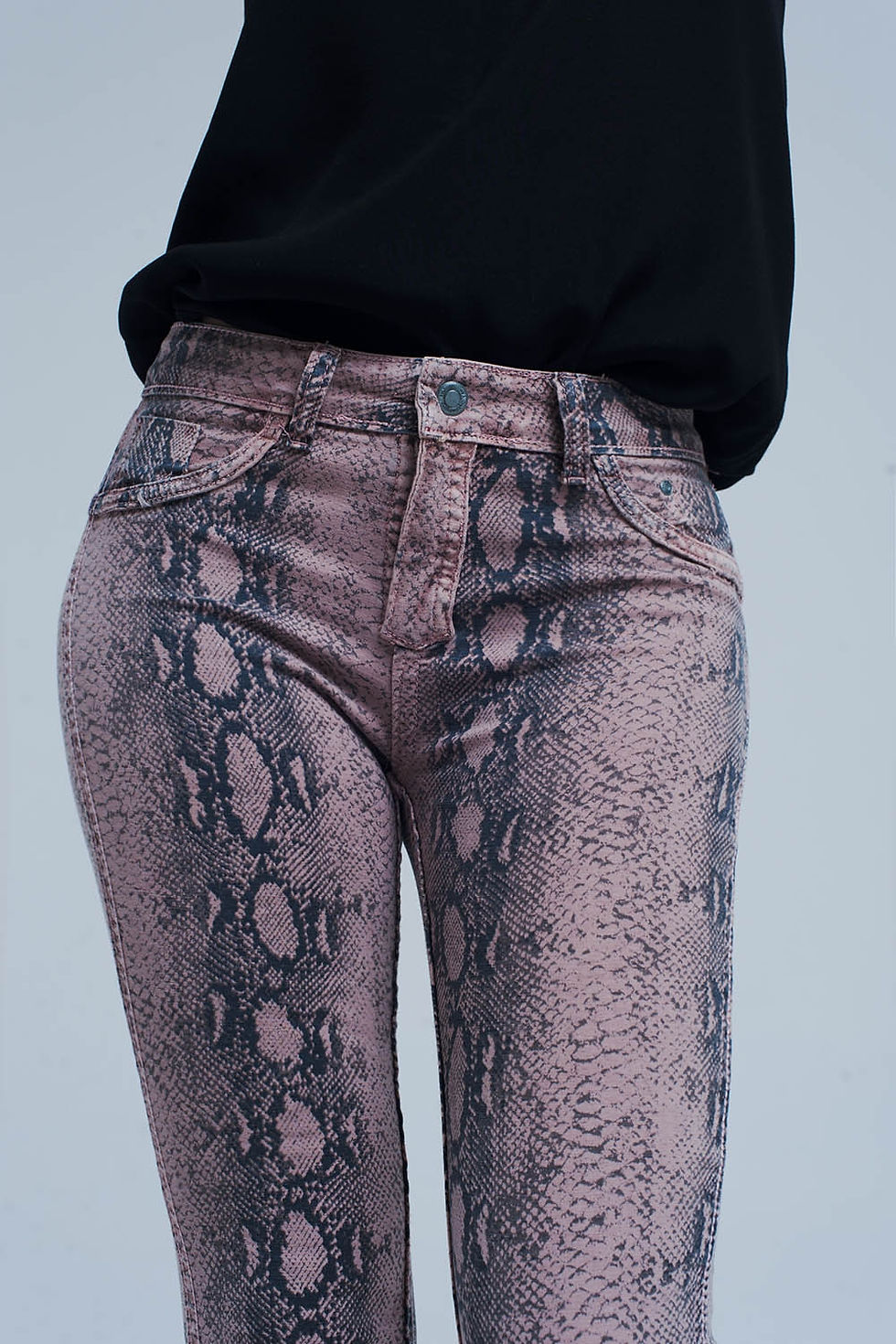 Miniaturbild: Reversible Animal Print Pink Jeans