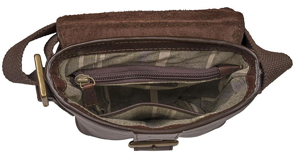 Thumbnail: Vespucci Small Unisex Buffalo Leather Crossbody Bag