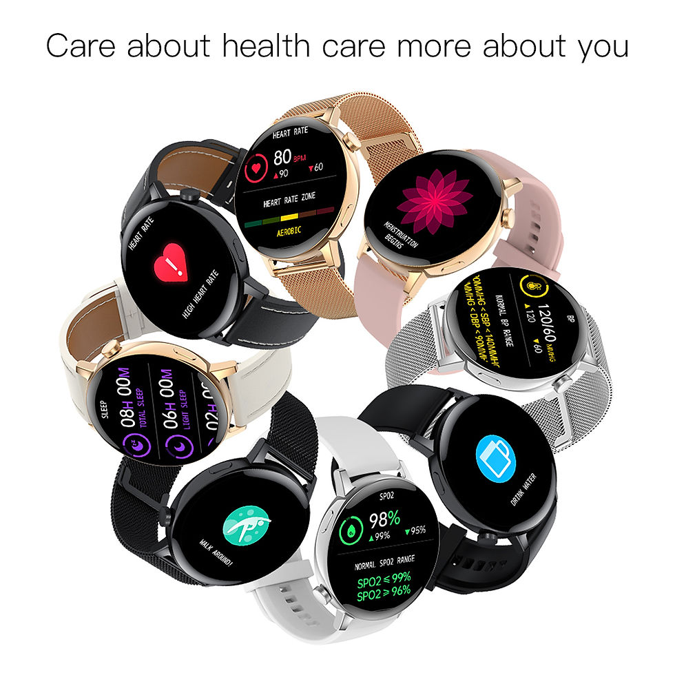 Thumbnail: Women's Smartwatch: 1.32" IP68 Waterproof Wireless Charge (Customizable)