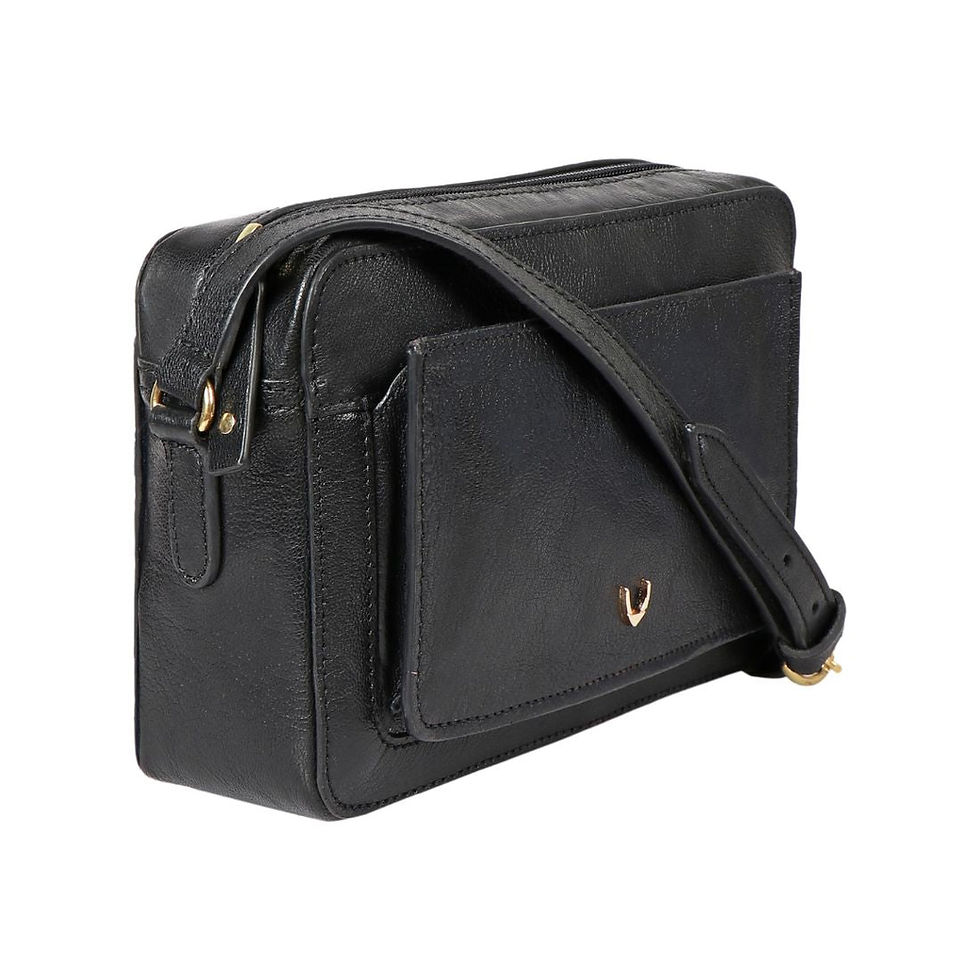 Thumbnail: Hidesign Leather Unisex Minimal Crossbody Man Purse Bag