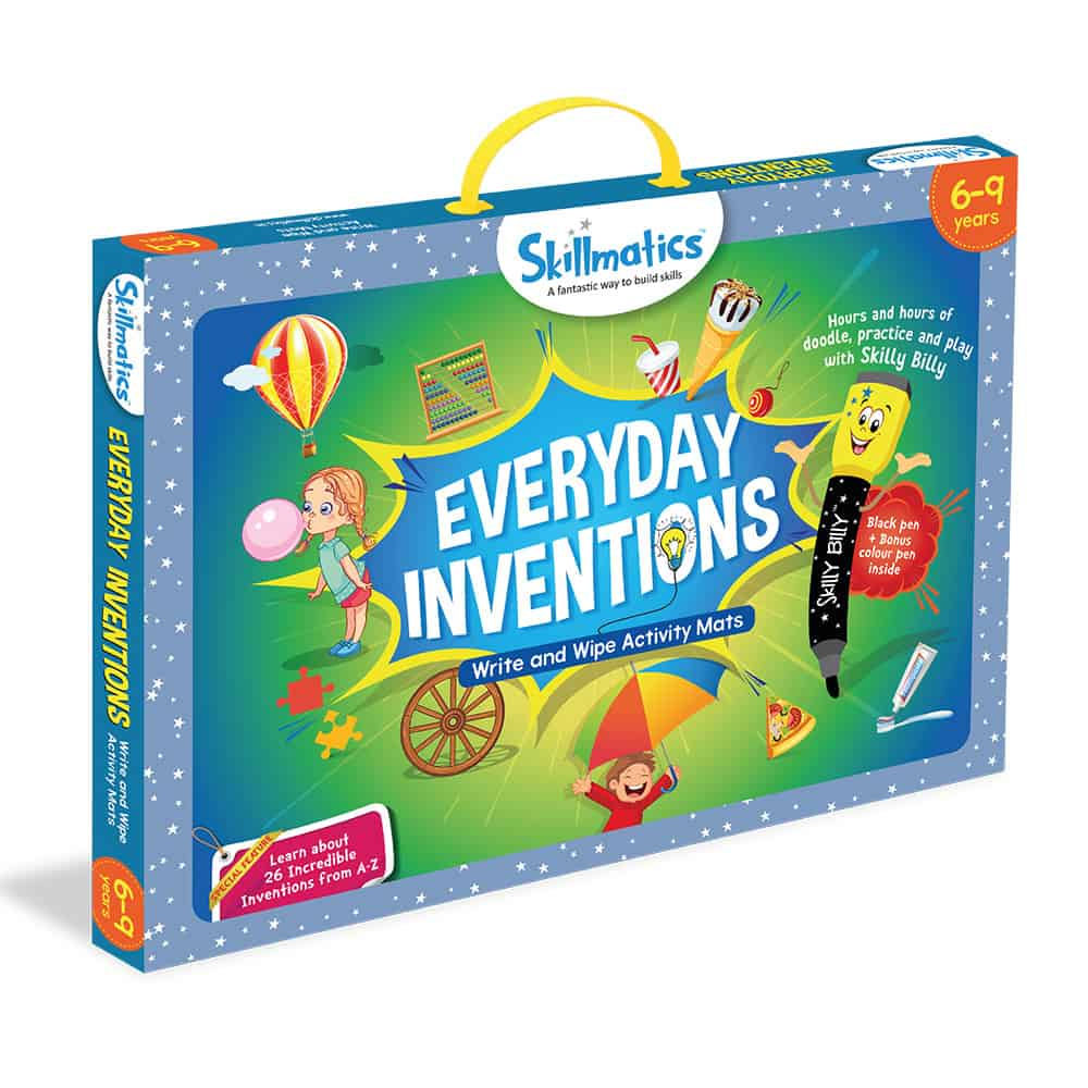 Skillmatics Everyday Inventions - Learn With Fun - 26 Write & Wipe Edu. Games