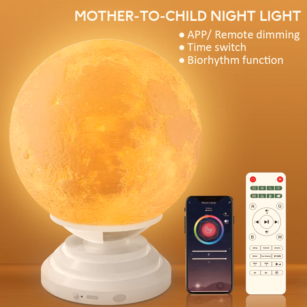 Intelligent Moon Lamp, Mother-to-child Novelty Night Lamp for Children