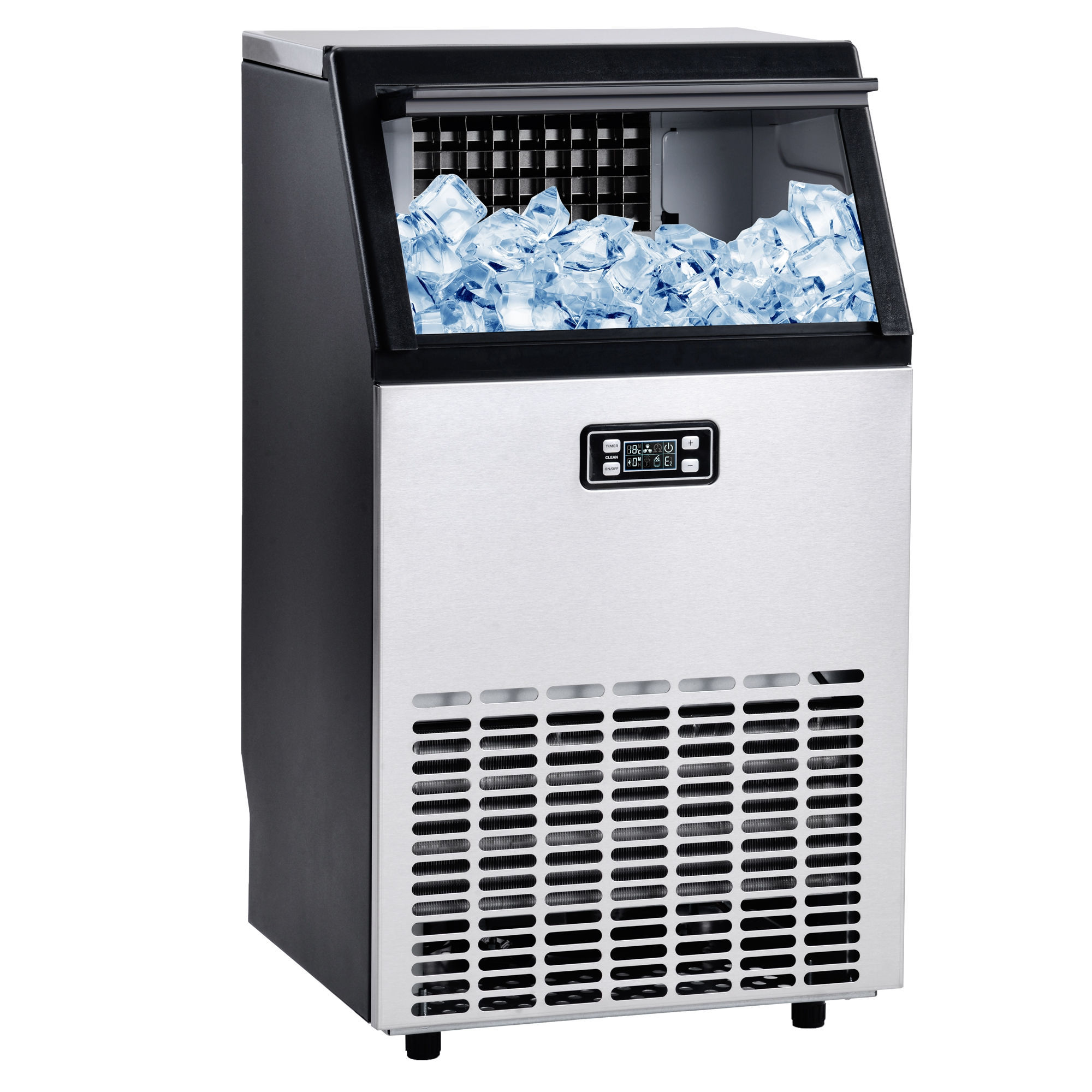 Freestanding Commercial Ice Maker Machine 100LBS/24H, Auto-Clean Built-in Automa