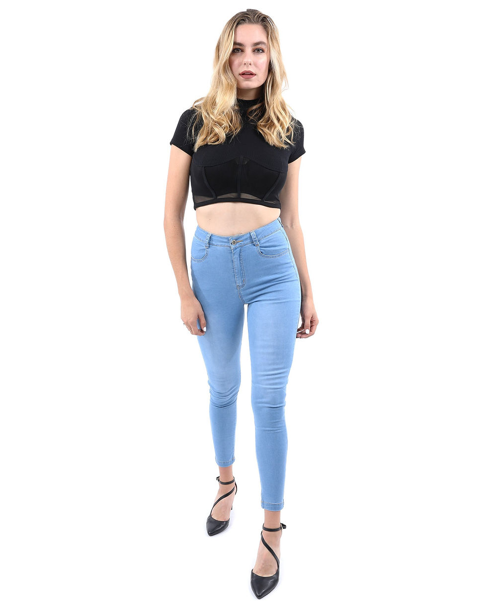 थंबनेल: Gregory Short Sleeve Ribbed Crop Top ＊