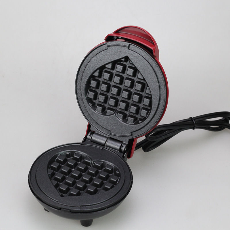 الصورة المصغرة: Mini Heart-Shaped Cake Maker - Electric Baking Pan Breakfast Machine