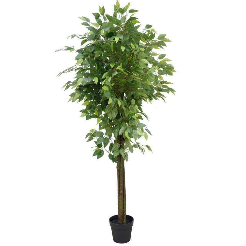 180cm Artificial Ficus Tree with Mixed Green Bushy Appearance.
