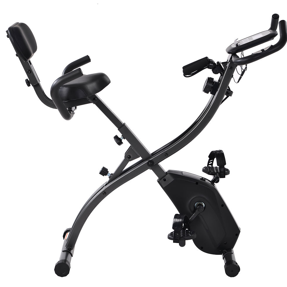 Thumbnail: Folding Exercise Bike - 8 Levels Resistance Adjustments with Four Expansions Deg