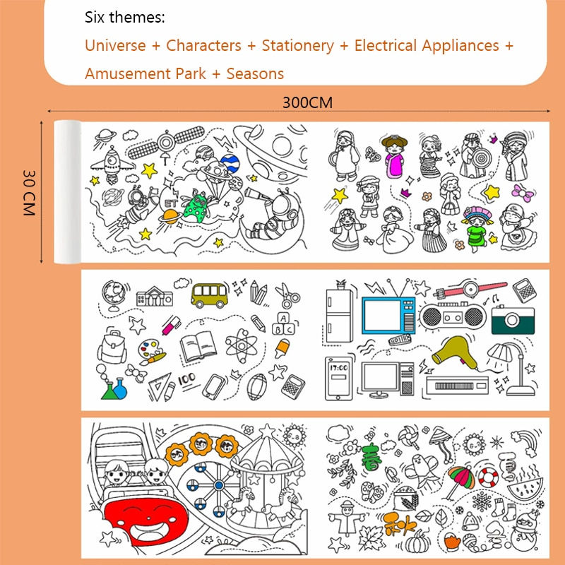 Thumbnail: Artistic Adventures - Kids' Color-Fill Drawing Roll