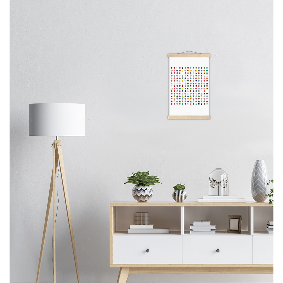Miniaturbild: JOYbyART Customizable Classic Matte Paper Poster & Hanger - International Flags
