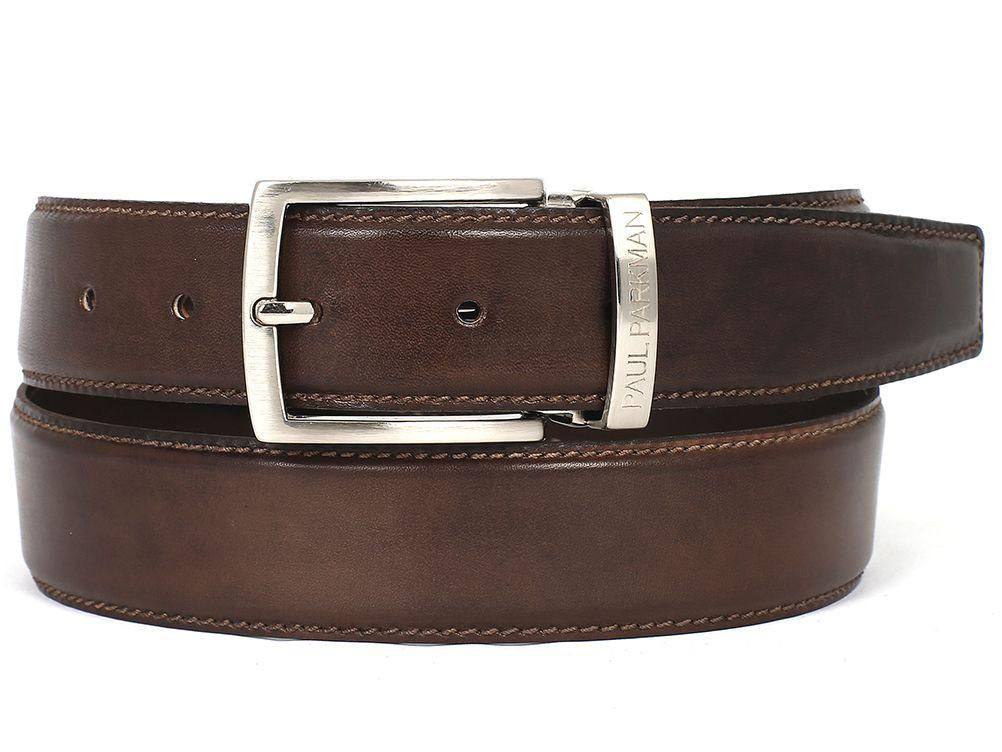 💫 PAUL PARKMAN ♂️ Leather Belt, Hand-Painted Brown