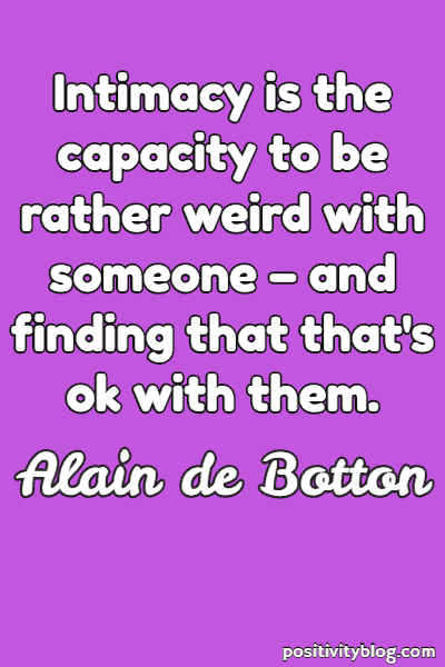 Relationship Quote by Alain De Botton