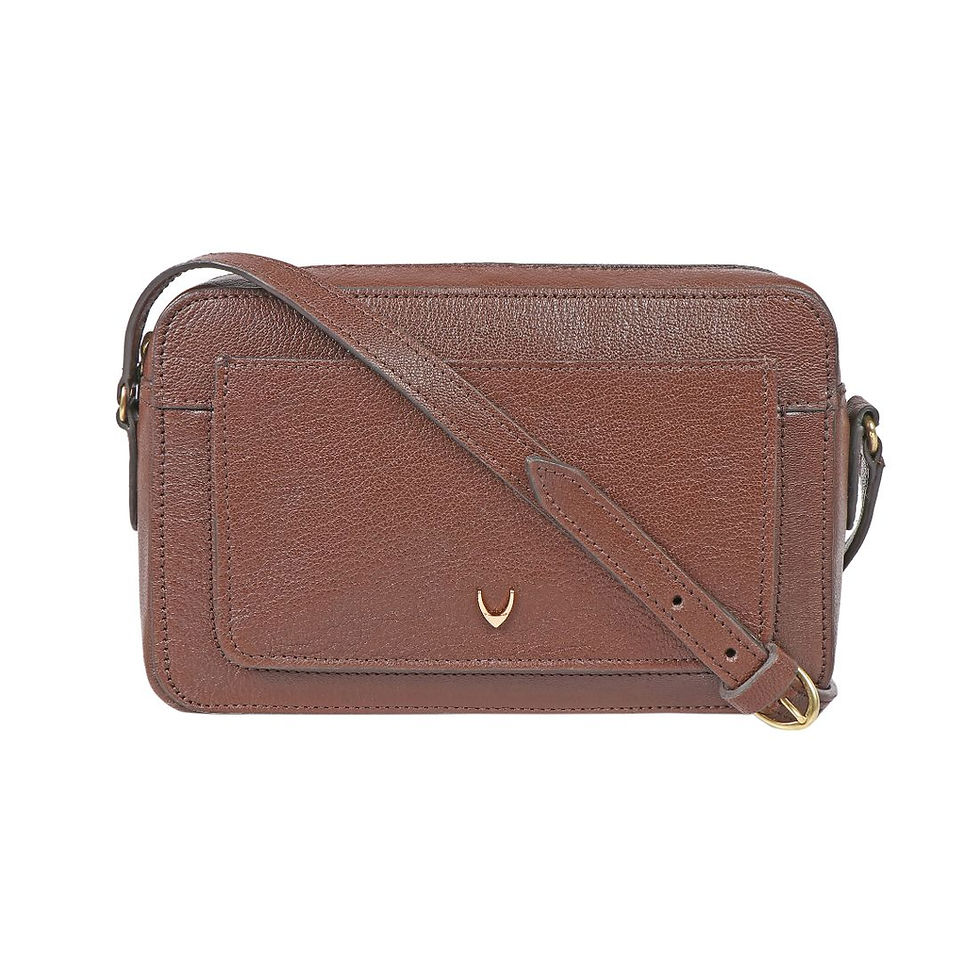 Thumbnail: Hidesign Leather Unisex Minimal Crossbody Man Purse Bag