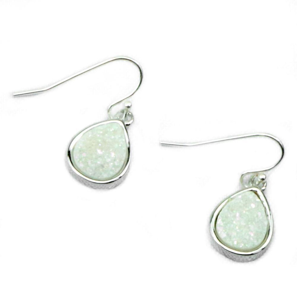 Thumbnail: 💍 Earrings: Emma Silver Drusy Teardrop