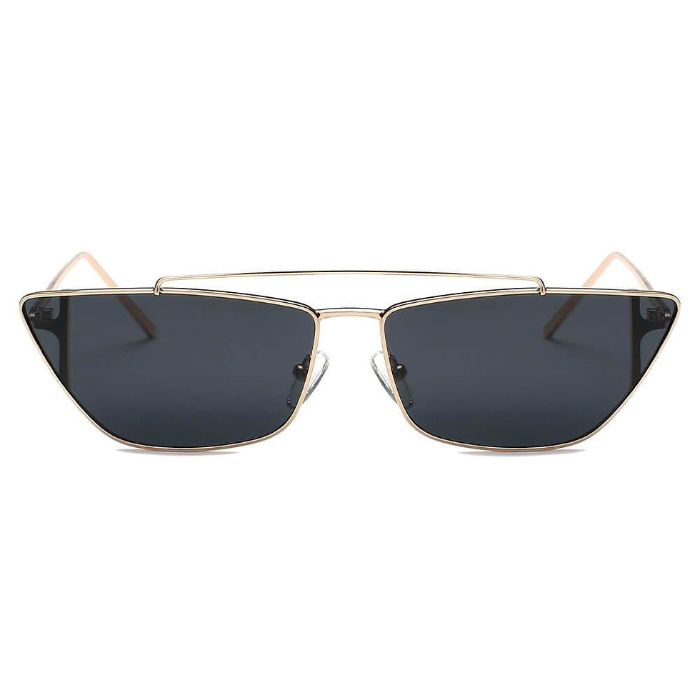 Thumbnail: ESTEVAN | Women Metal Retro Flat Lens Rectangular Sunglasses