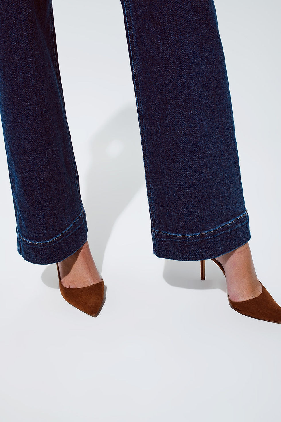 Thumbnail: 👖 Marine Flare Trendy Jeans - Button Detailing in Mid Wash
