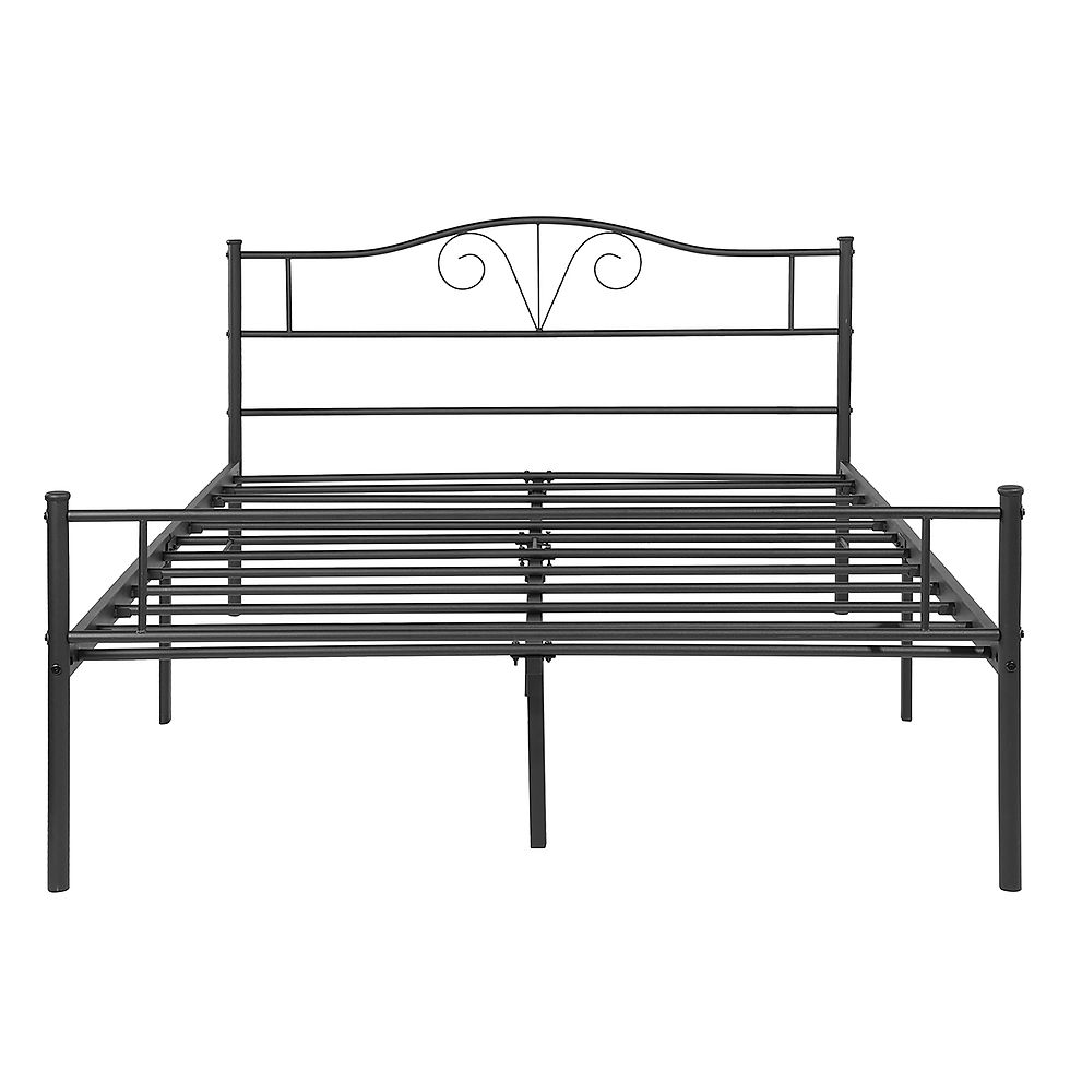 Thumbnail: LT full size double metal bed frame in black color for adult and children used i