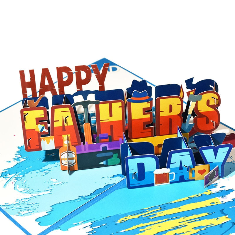 Thumbnail: Father's Day Cards - 3D Pop-Up Birthday Greeting Card for Dad