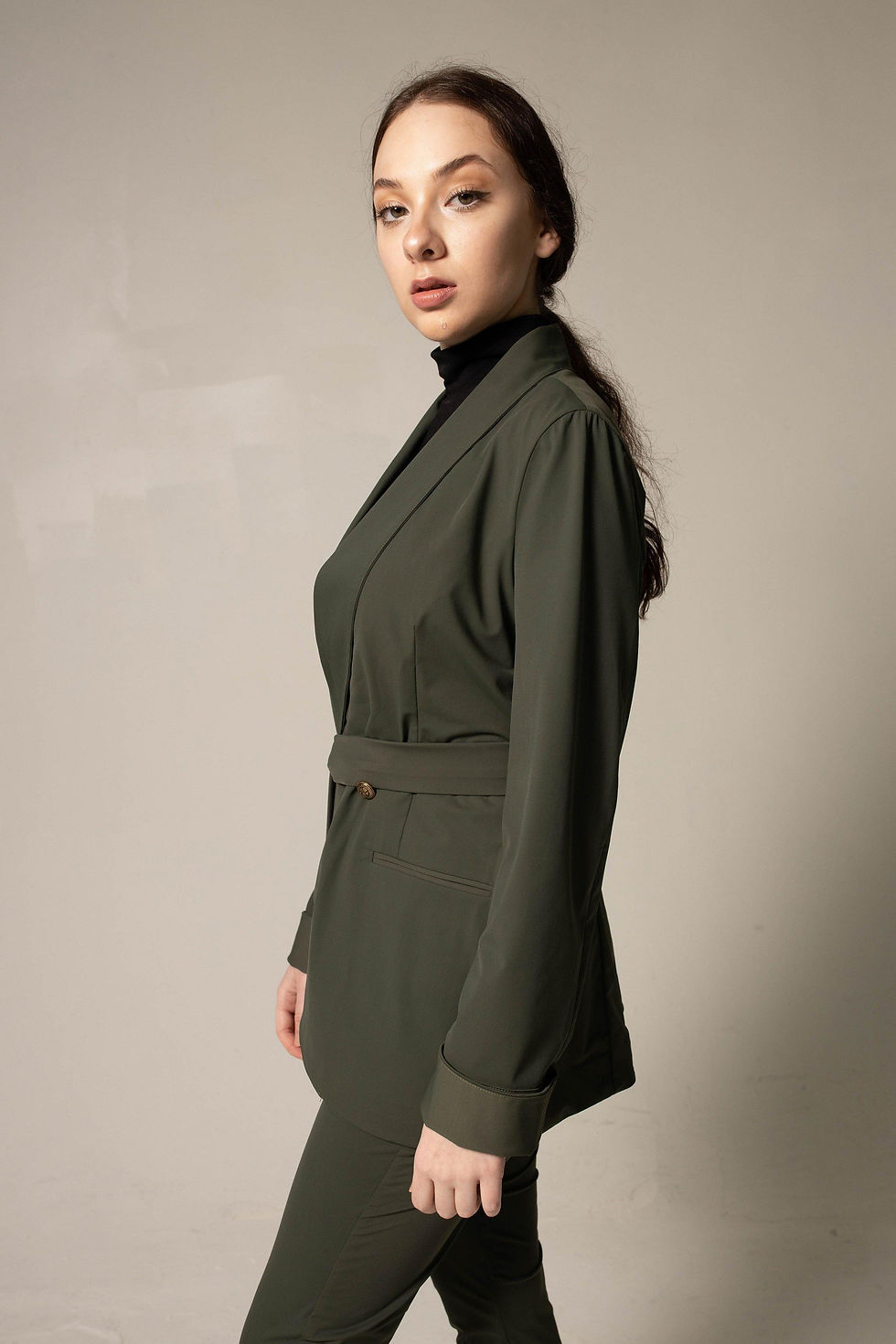 Thumbnail: ♀️ Olive Blazer with Front Buttons
