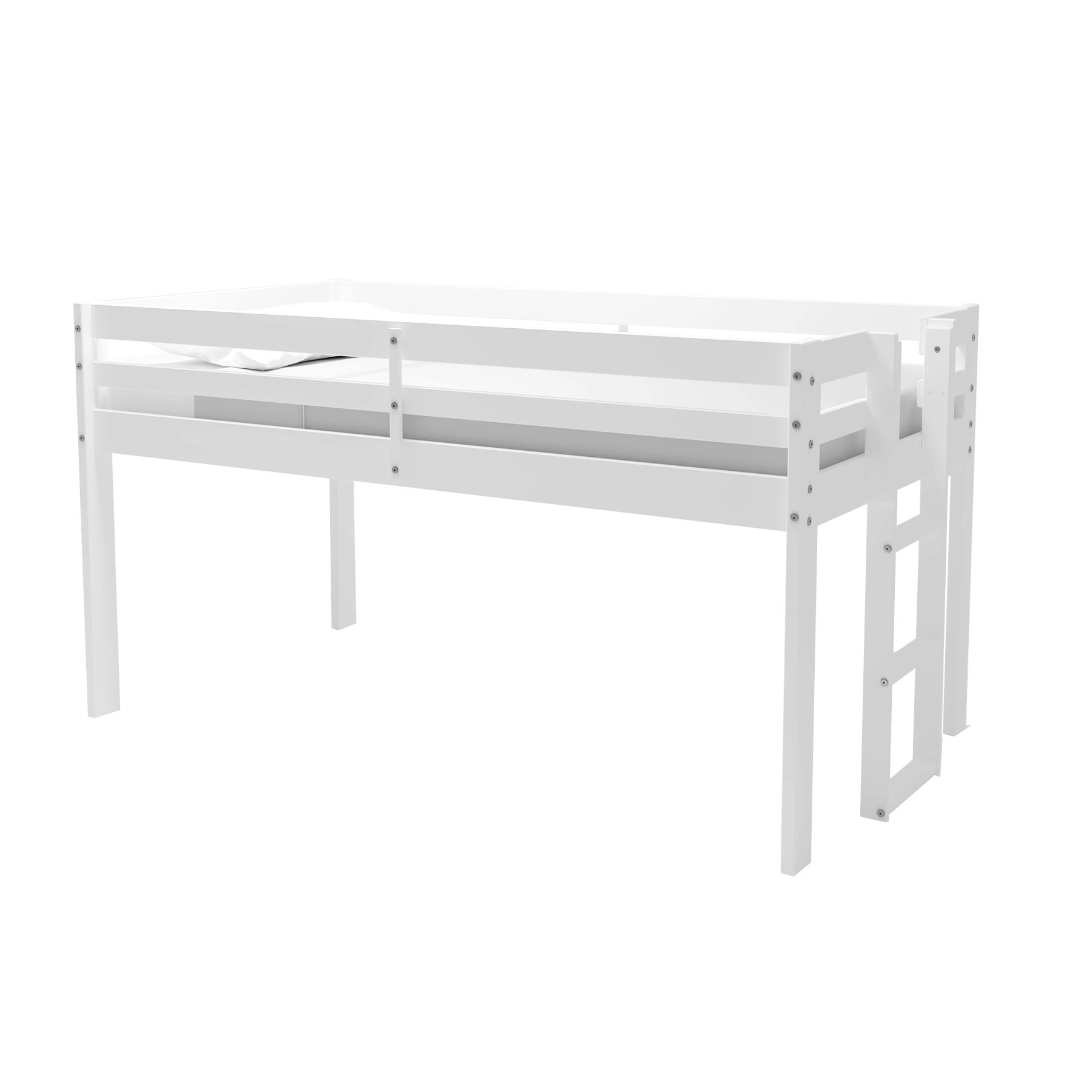 Jasper Twin Wood Junior Loft Bed, White