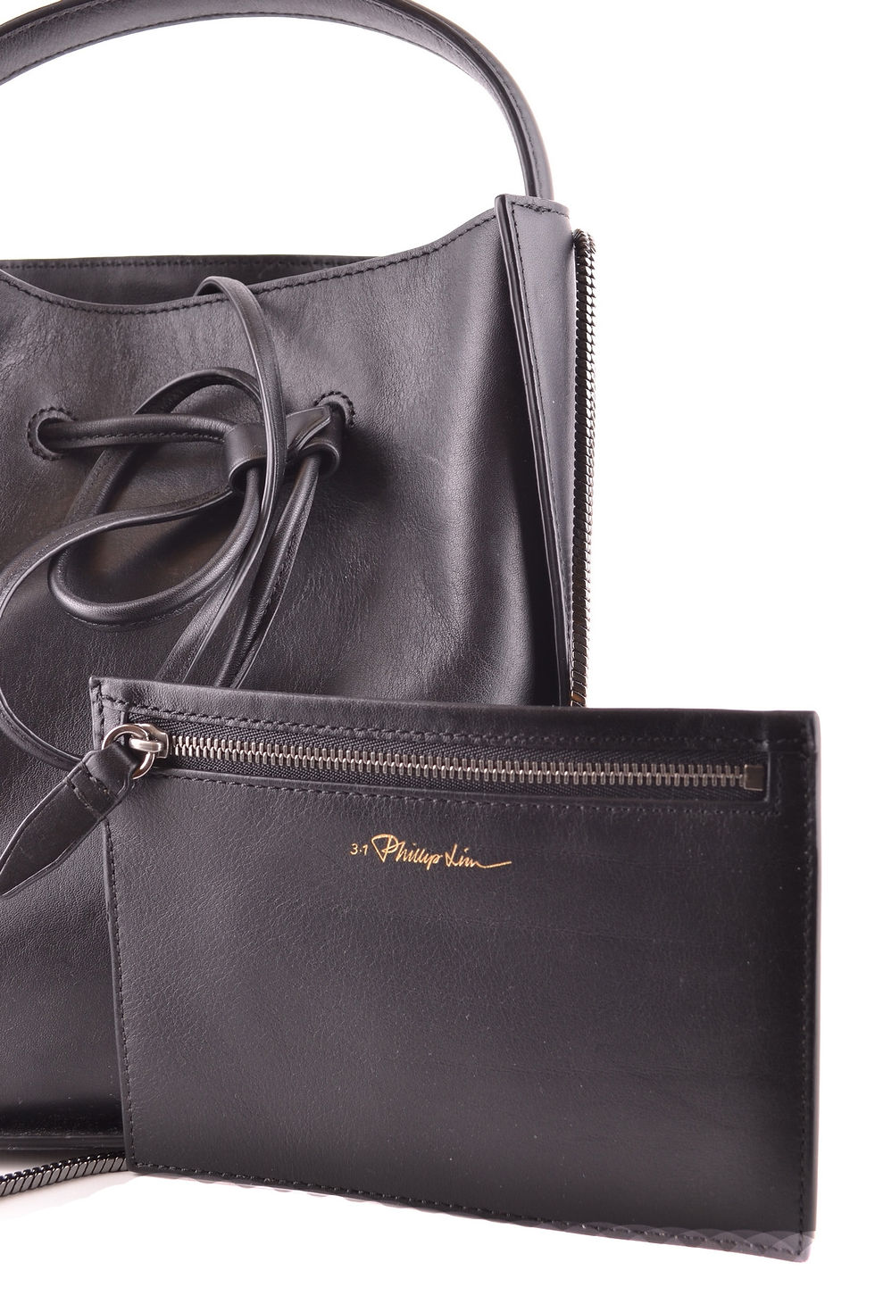 थंबनेल: Phillip Lim Black Leather Handbag ♡ Name Brands