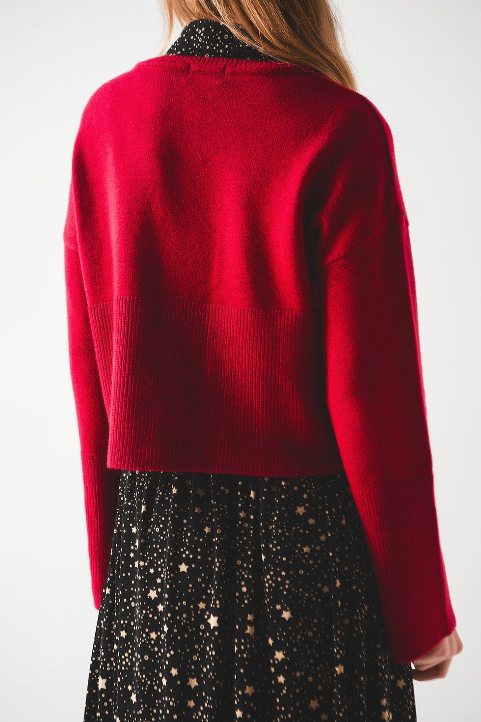 Thumbnail: Ribbed Boat Neck Jumper in Maroon