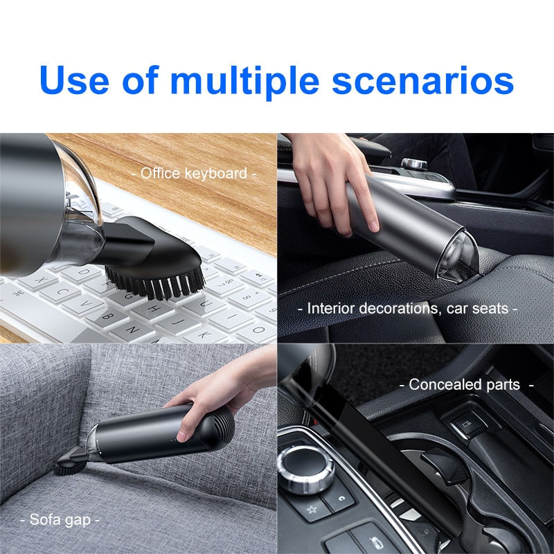 Thumbnail: Baseus Car Vacuum Cleaner - Portable Wireless Handheld Auto Vacuum Cleaner Robo