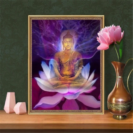 Thumbnail: JOYbyART Buddha Mosaic Diamond Painting Kit - Modern Bedroom Decor