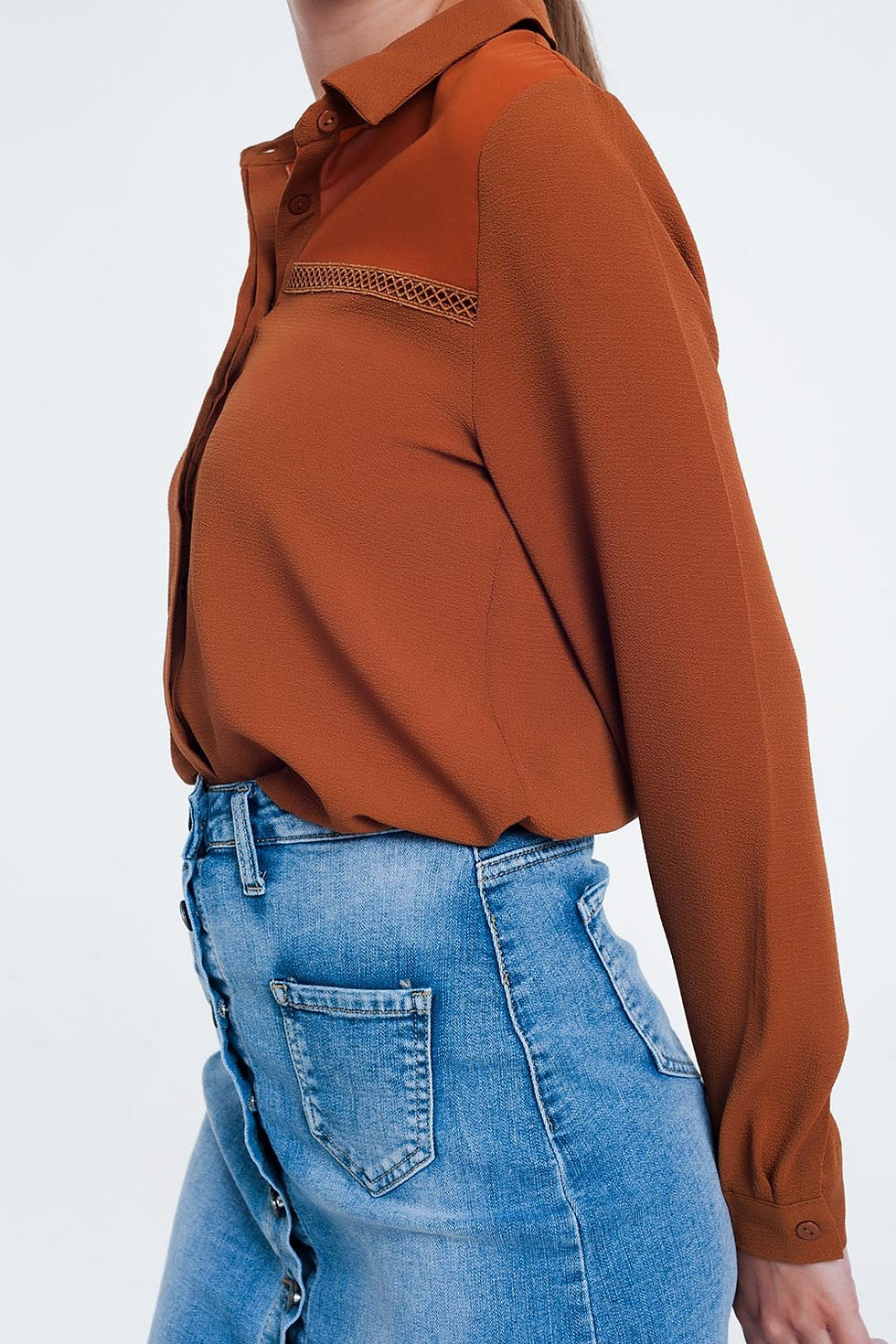 Миниатюра: Front Insert Blouse Orange