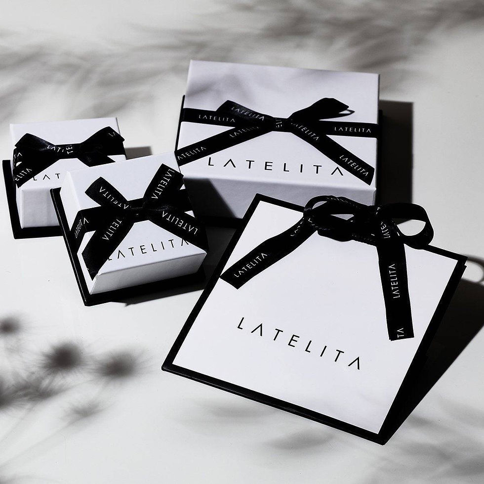 Thumbnail: Latelita Long Drop Earrings Rosegold