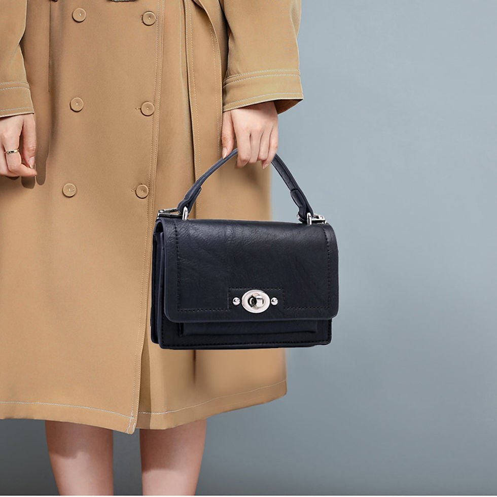 Thumbnail: ♀️ Mini Tote Purse, Crossbody MT2614-2 BK