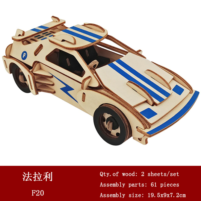 Thumbnail: DIY Sailing Boat Plane Puzzle Aircraft Gift, 3D Wooden Ship Jigsaw Toys for Kids